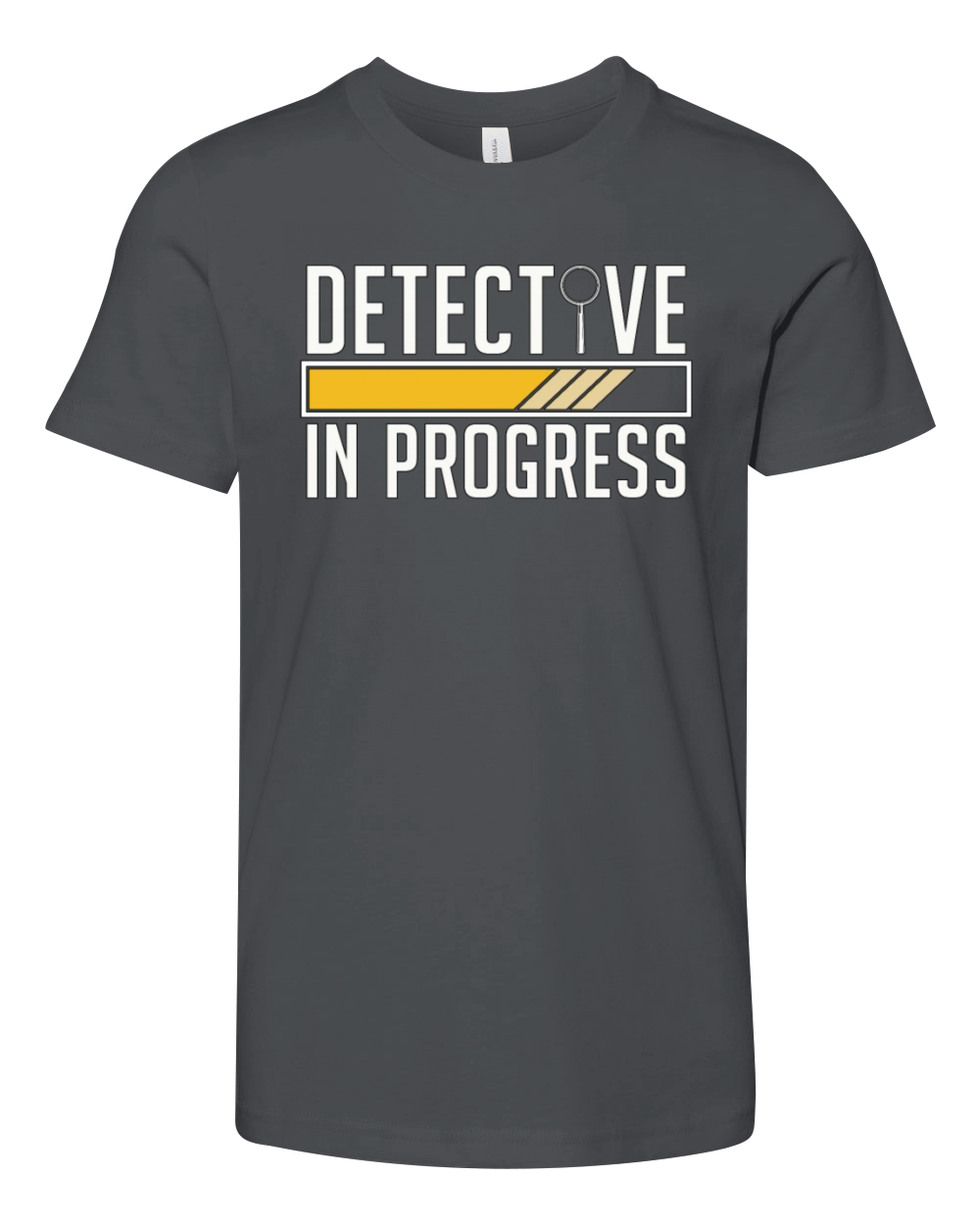 Detective In Progress Law Enforcement Fingerprint Youth Unisex Jersey Tee