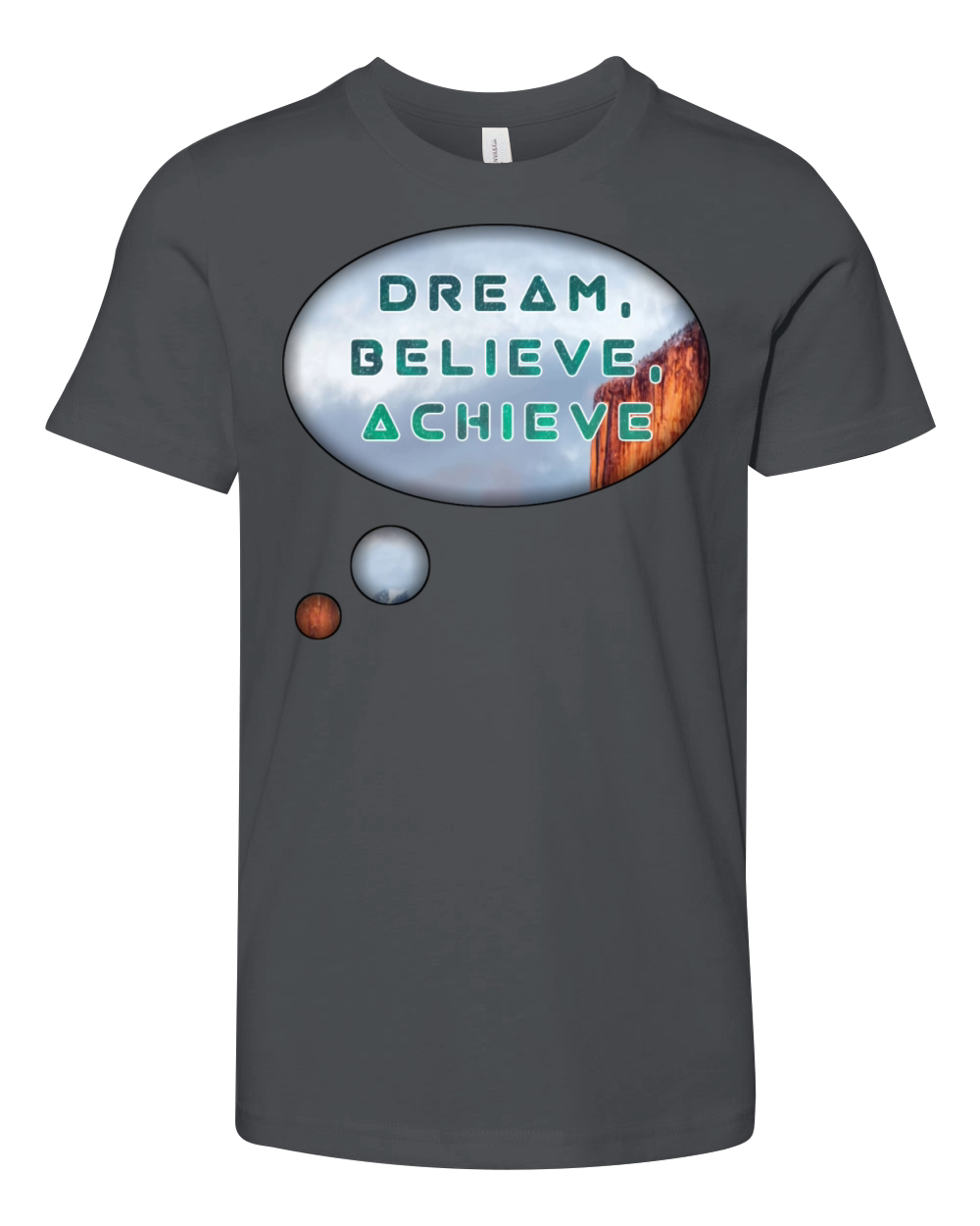 Dream believe achieve Youth Unisex Jersey Tee