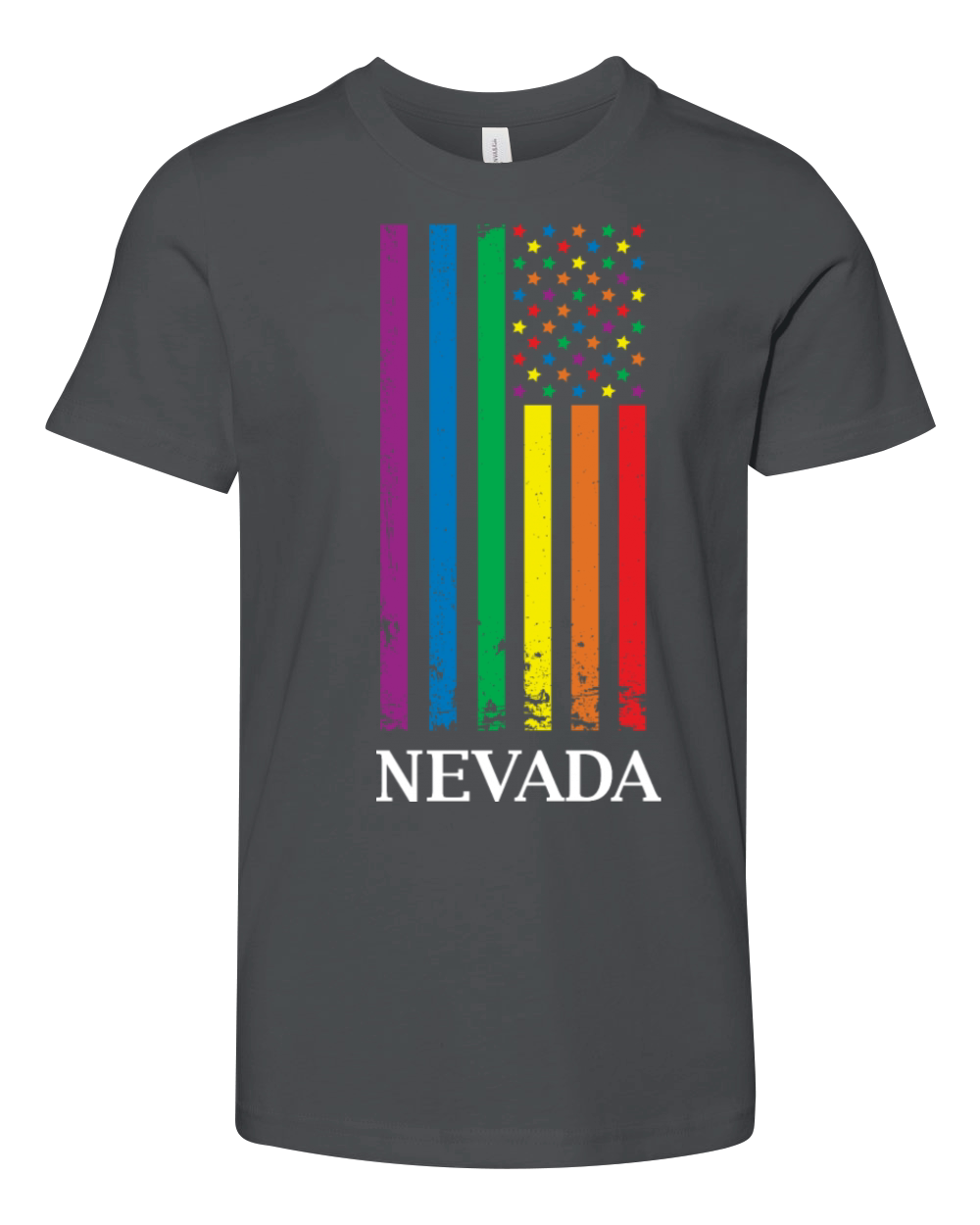 Nevada Pride Month Pride Flag LGBT Community LGBTQ Youth Unisex Jersey Tee