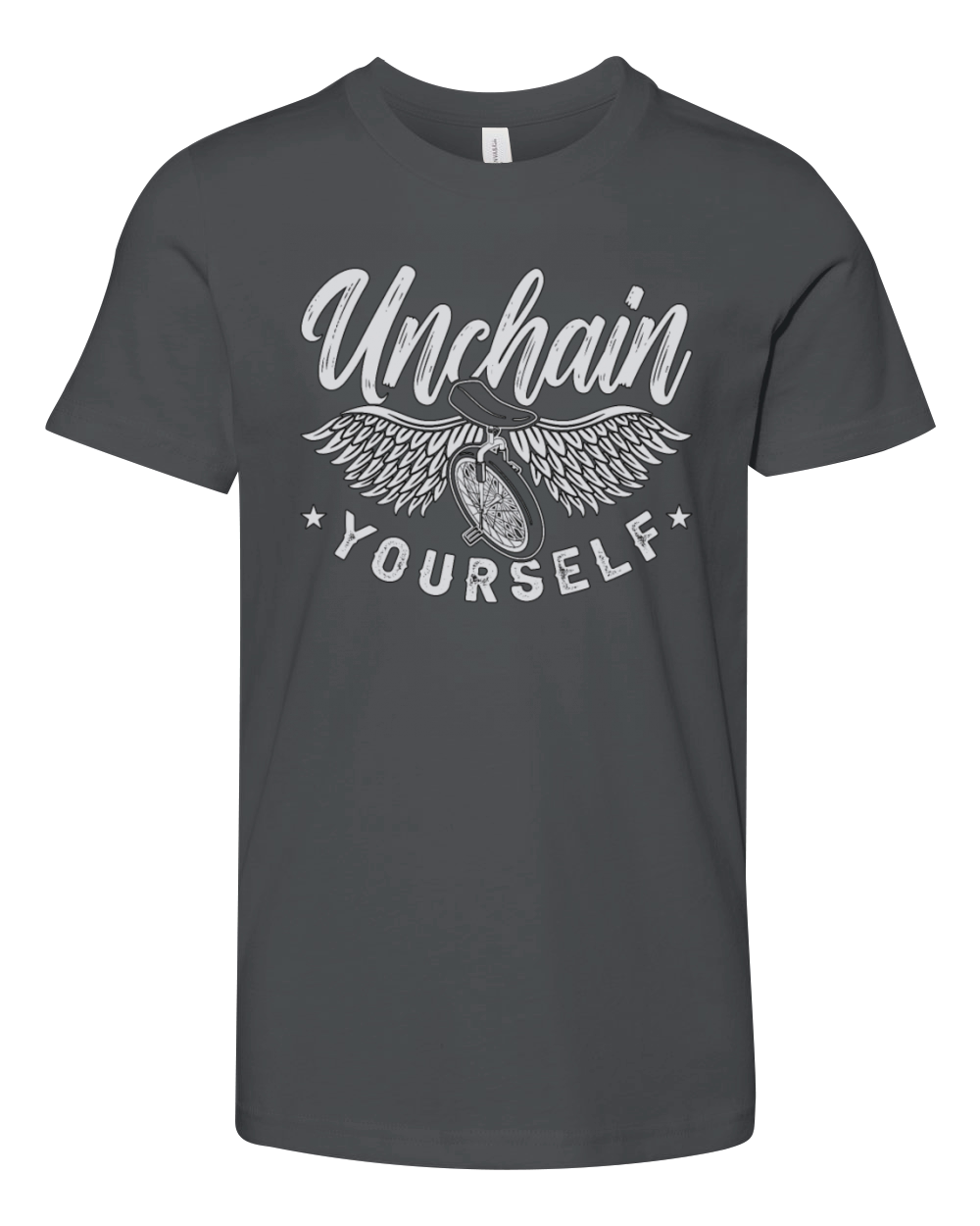 Unicycle Unchain Yourself One Wheel Unicyclist Youth Unisex Jersey Tee