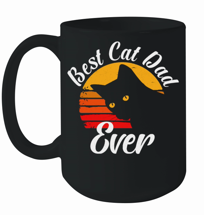 Best Cat Dad Ever Vintage Best Cat Dad Ever Gift Ceramic Mug