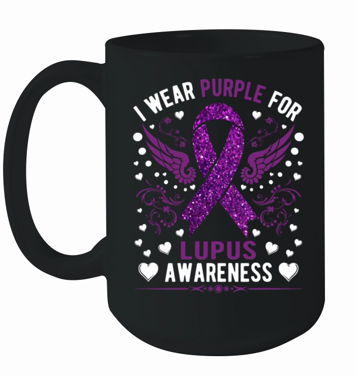 I Wear Purple For Lupus Awareness Month Men Women Ceramic Mug
