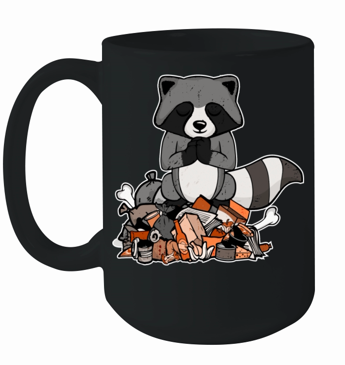 Raccoon Gift Women Meditation Yoga Meditating Ceramic Mug