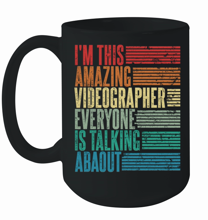 Vintage Videographer Profession Gift Retro Ceramic Mug