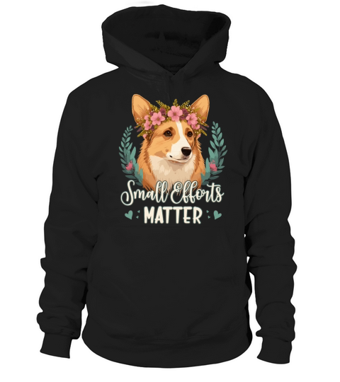 Small Efforts Matter Border Collie Dog Positive Af Hoodie Unisex