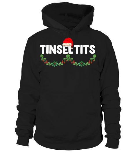Tinsel Tits Funny Couple Christmas Jingle Balls Hoodie Unisex