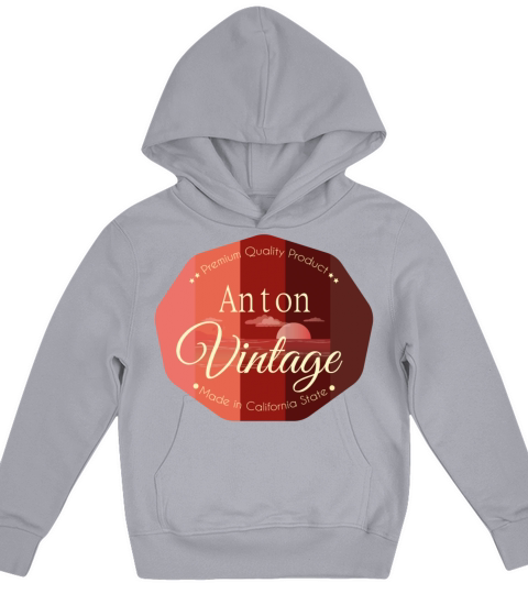 Anton First Name Vintage Design Kids Hoodie