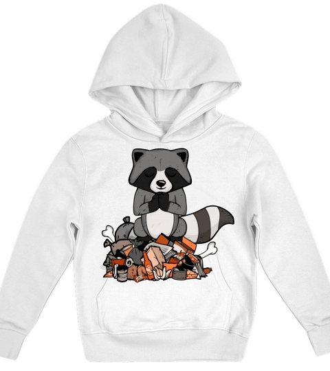 Raccoon Gift Women Meditation Yoga Meditating Kids Hoodie