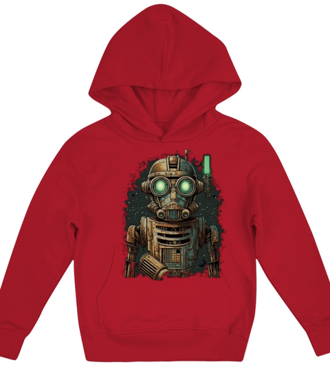 vintage robot Kids Hoodie