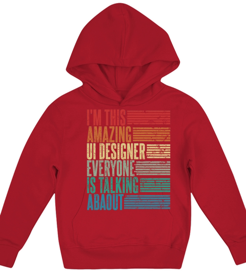 Vintage Ui Designer Profession Gift Retro Kids Hoodie
