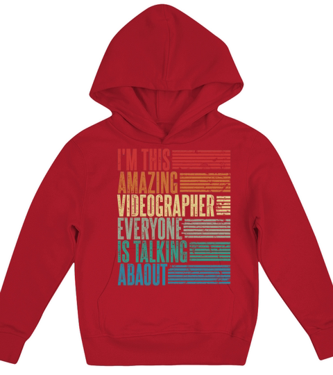 Vintage Videographer Profession Gift Retro Kids Hoodie