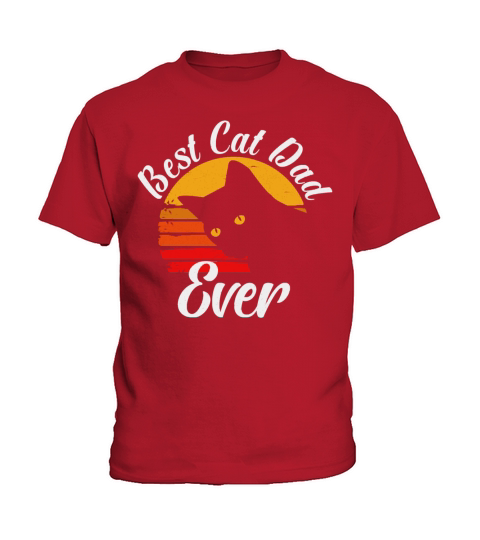 Best Cat Dad Ever Vintage Best Cat Dad Ever Gift Kids T-Shirt