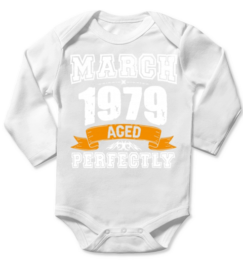 March 1979 Vintage Birthday Present Long Sleeve Baby One-Piece