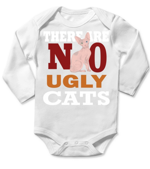 There Are No Ugly Cats Long Sleeve Baby One-Piece