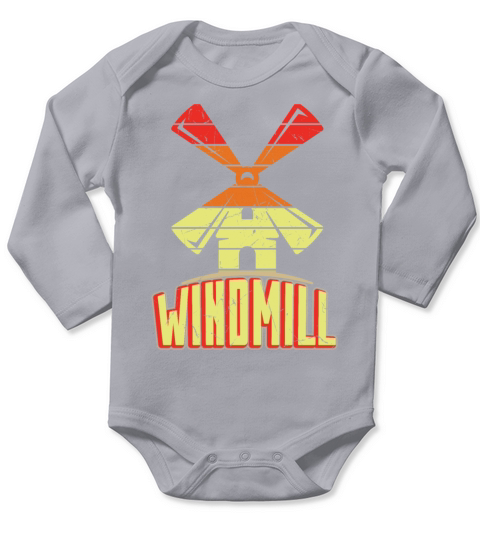 Windmill Distressed Vintage Long Sleeve Baby One-Piece
