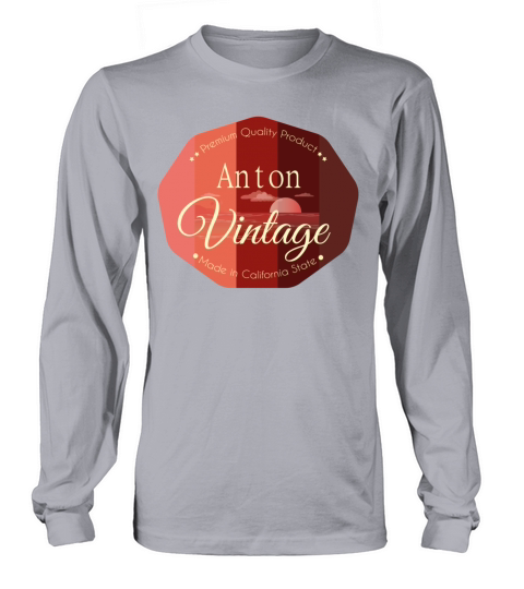 Anton First Name Vintage Design Long sleeved Unisex