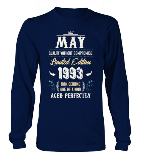May 1993 Vintage Birthday Present Long sleeved Unisex