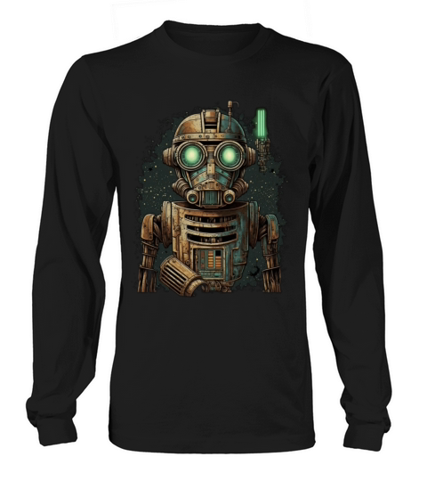 vintage robot Long sleeved Unisex