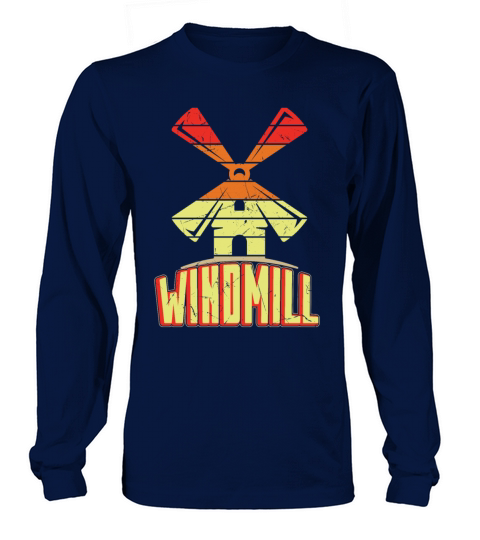 Windmill Distressed Vintage Long sleeved Unisex