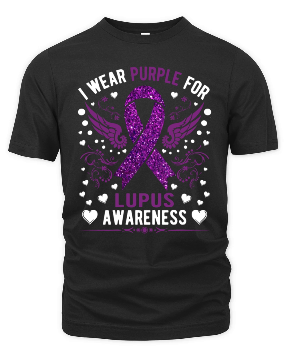 I Wear Purple For Lupus Awareness Month Men Women Organic Unisex T-shirt