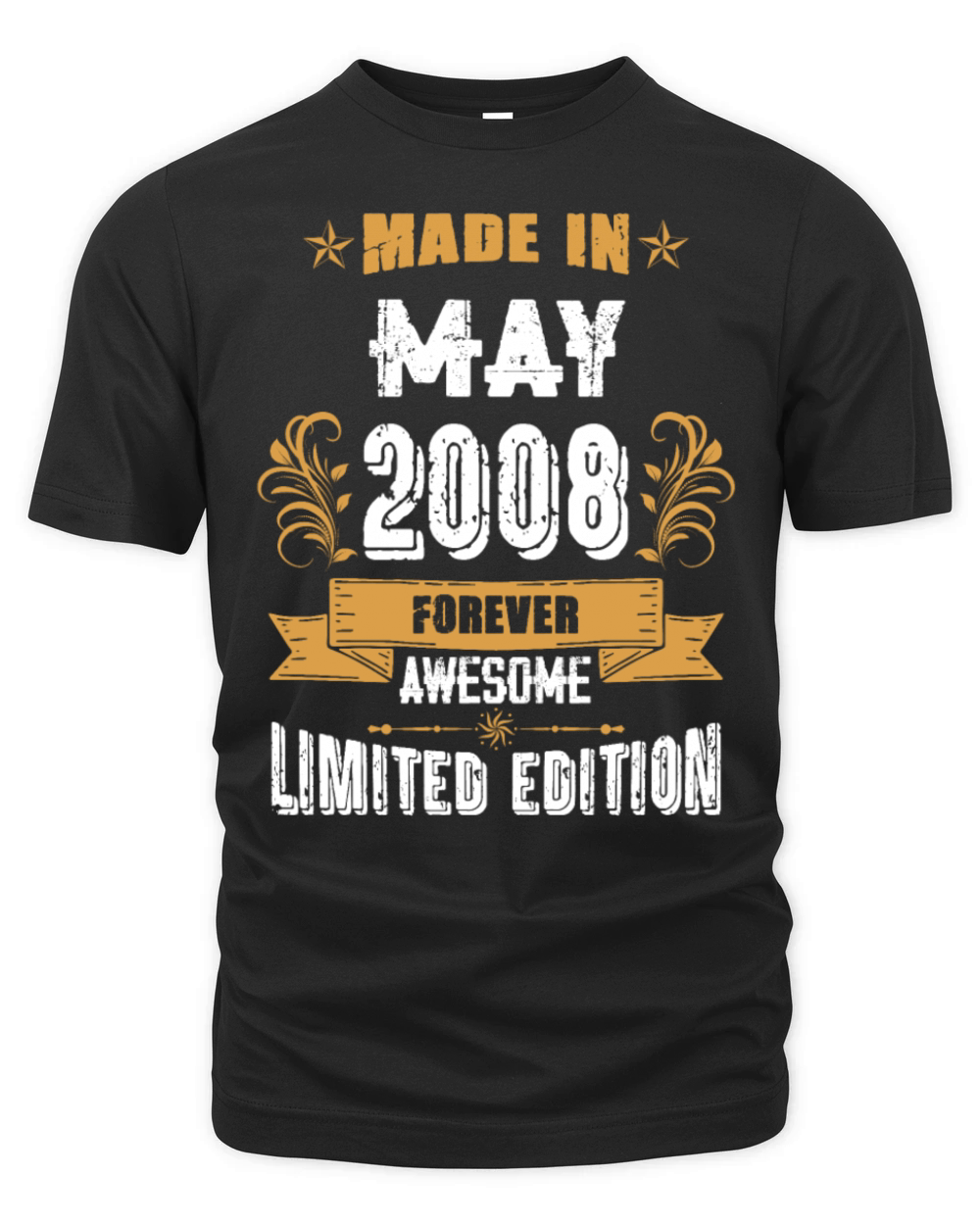 May 2008 Vintage Birthday Present Organic Unisex T-shirt