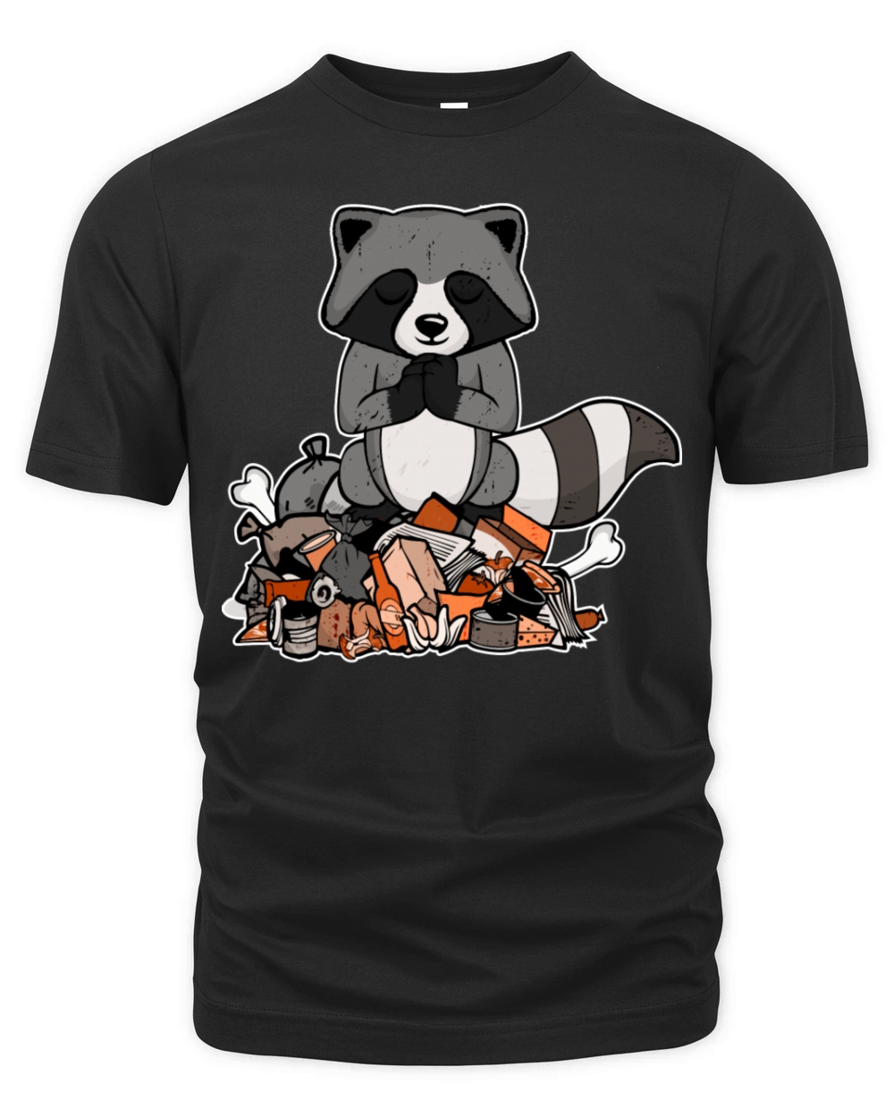 Raccoon Gift Women Meditation Yoga Meditating Organic Unisex T-shirt