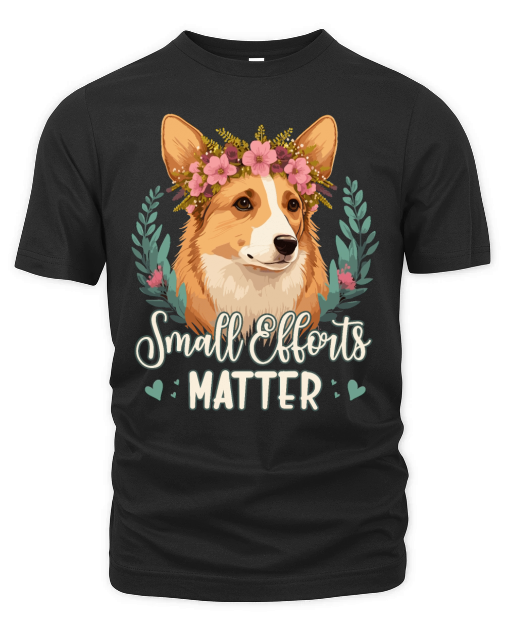 Small Efforts Matter Border Collie Dog Positive Af Organic Unisex T-shirt