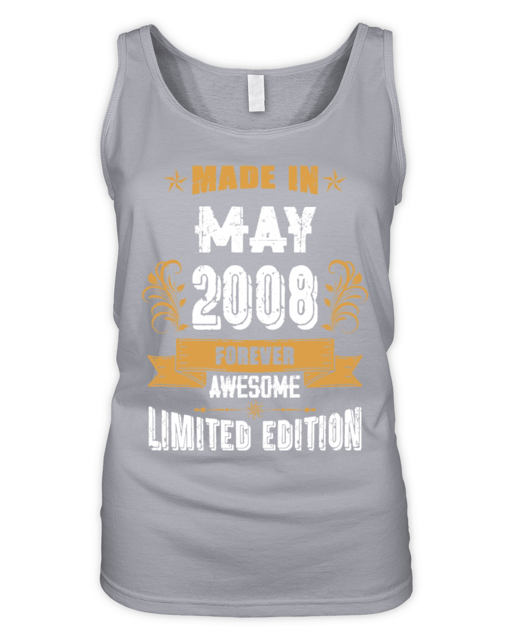 May 2008 Vintage Birthday Present Organic Women's Tank Top
