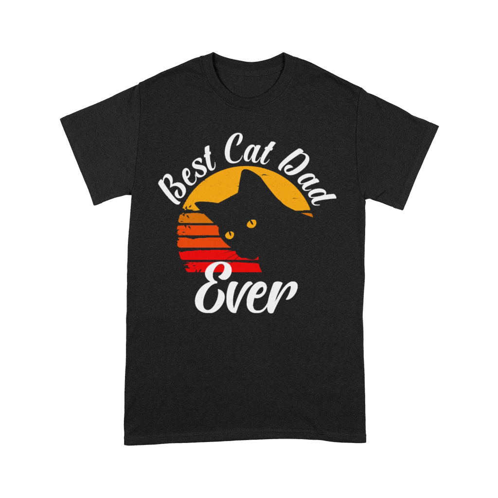 Best Cat Dad Ever Vintage Best Cat Dad Ever Gift Premium T-shirt