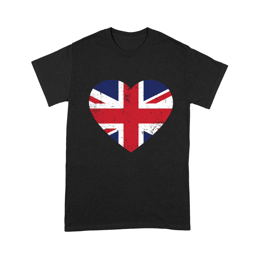 UK Flag Shirt Heart - Brittish Shirt Premium T-shirt