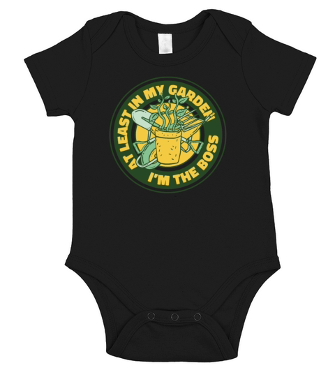 At Least In My Garden Im The Boss Ideas Gardener Short Sleeve Baby One-Piece