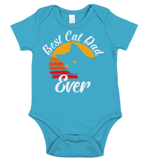 Best Cat Dad Ever Vintage Best Cat Dad Ever Gift Short Sleeve Baby One-Piece