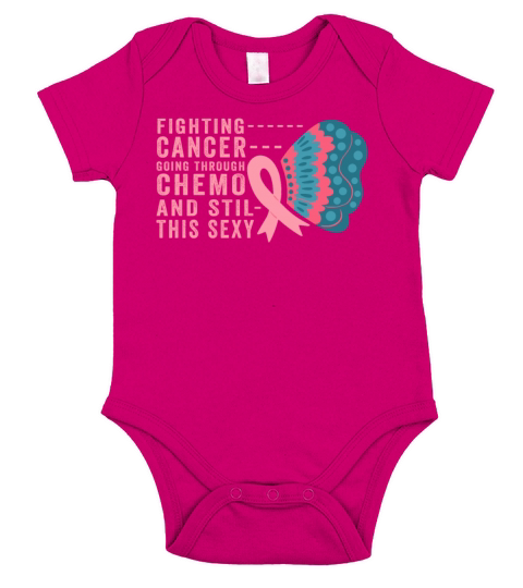 Cancer Fighter Inspirational Quote Men Women Chemo Short Sleeve Baby One-Piece