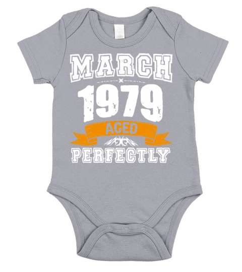 March 1979 Vintage Birthday Present Short Sleeve Baby One-Piece