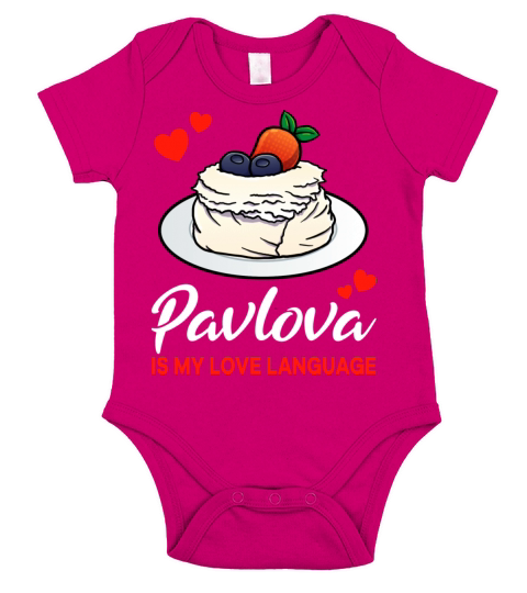 Pavlova Is My Love Language Funny Short Sleeve Baby One-Piece