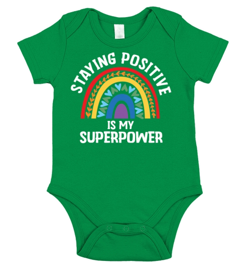 Staying Positive Is My Superpower Short Sleeve Baby One-Piece