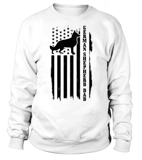 German Shepherd Dad Vintage American Flag Patrioti Sweatshirt Unisex