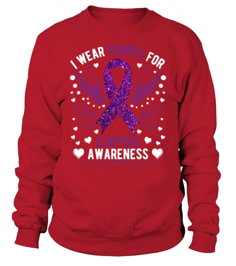I Wear Purple For Lupus Awareness Month Men Women Sweatshirt Unisex