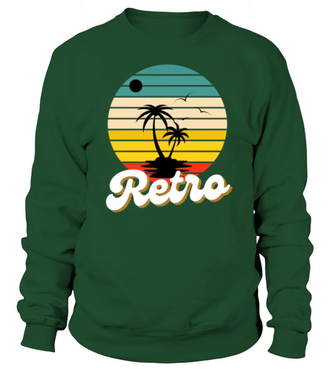 Retro vintage shirt with beach and sun tshirts Sweatshirt Unisex