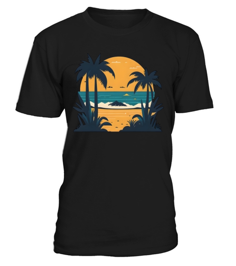 Retro Beach Design T-Shirt Unisex