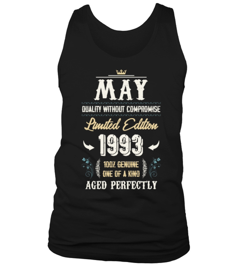 May 1993 Vintage Birthday Present Tank Top Unisex