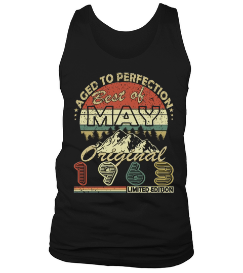 Vintage born May 1963 Birthday May 1963 Tank Top Unisex