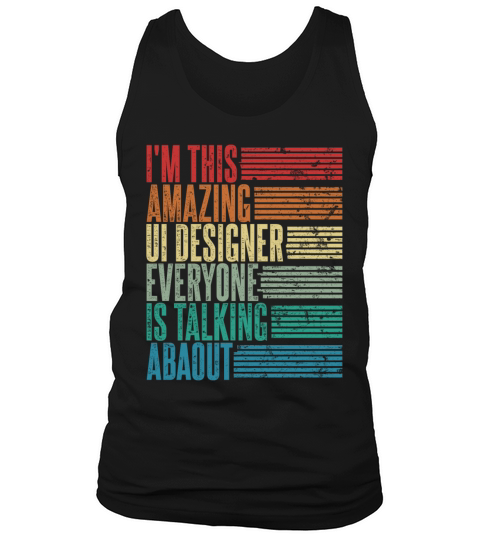 Vintage Ui Designer Profession Gift Retro Tank Top Unisex