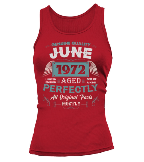 June 1972 Vintage Birthday Present Tank top Woman