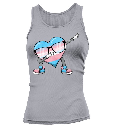 Transgender Pride Trans Flag Dabbing Heart Sublte Tank top Woman