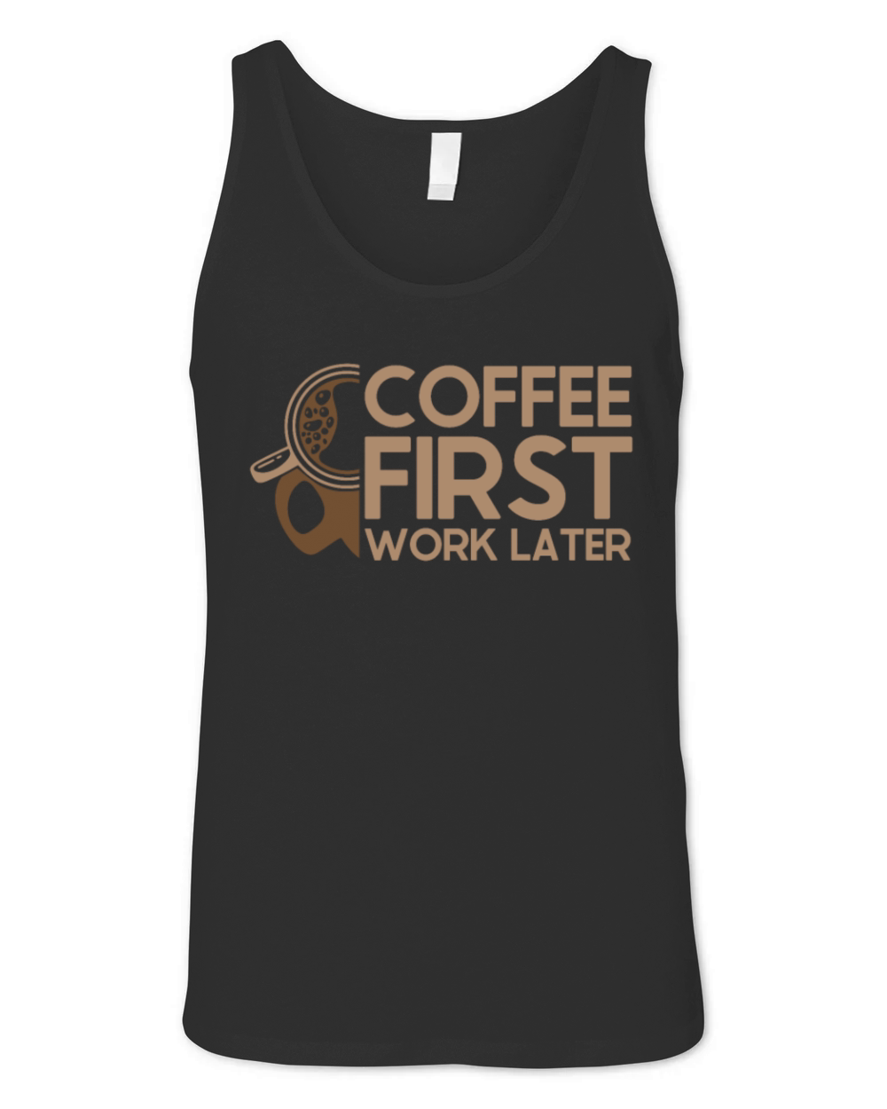 Coffee First Work Later Latte Art Barista Queen Unisex Jersey Tank