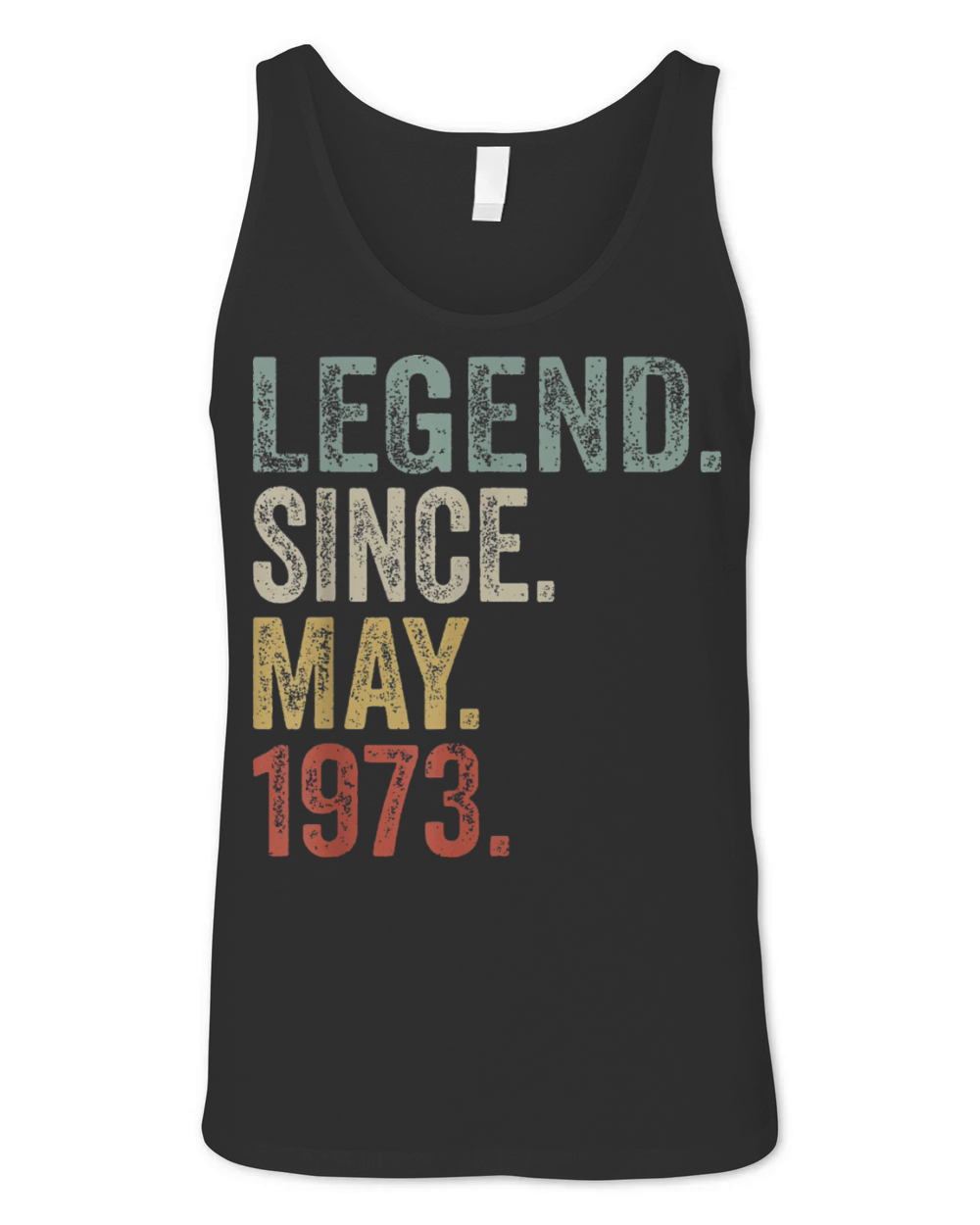 Funny 50 Years Old May 1973 Vintage Retro 50th Unisex Jersey Tank