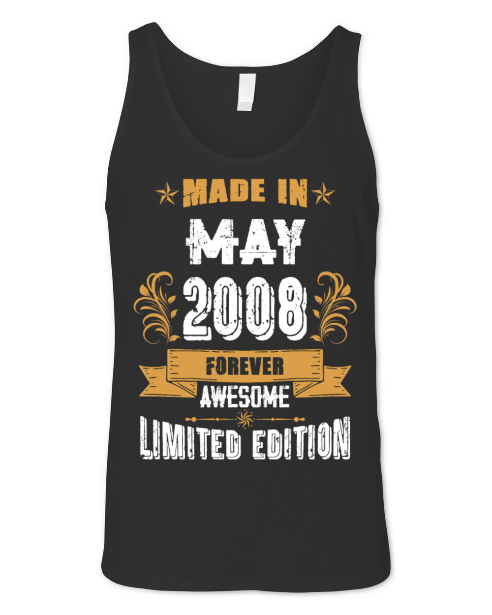 May 2008 Vintage Birthday Present Unisex Jersey Tank