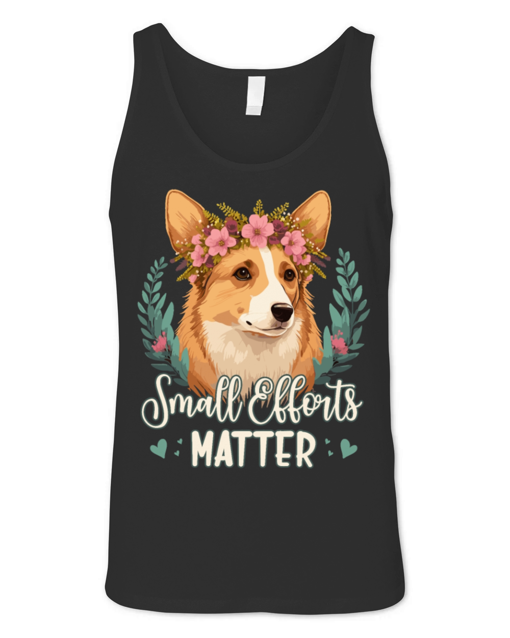 Small Efforts Matter Border Collie Dog Positive Af Unisex Jersey Tank