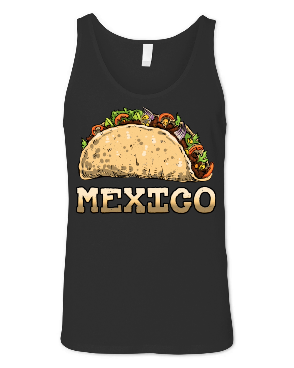 Vintage Mexican Food Mexico Taco Unisex Jersey Tank